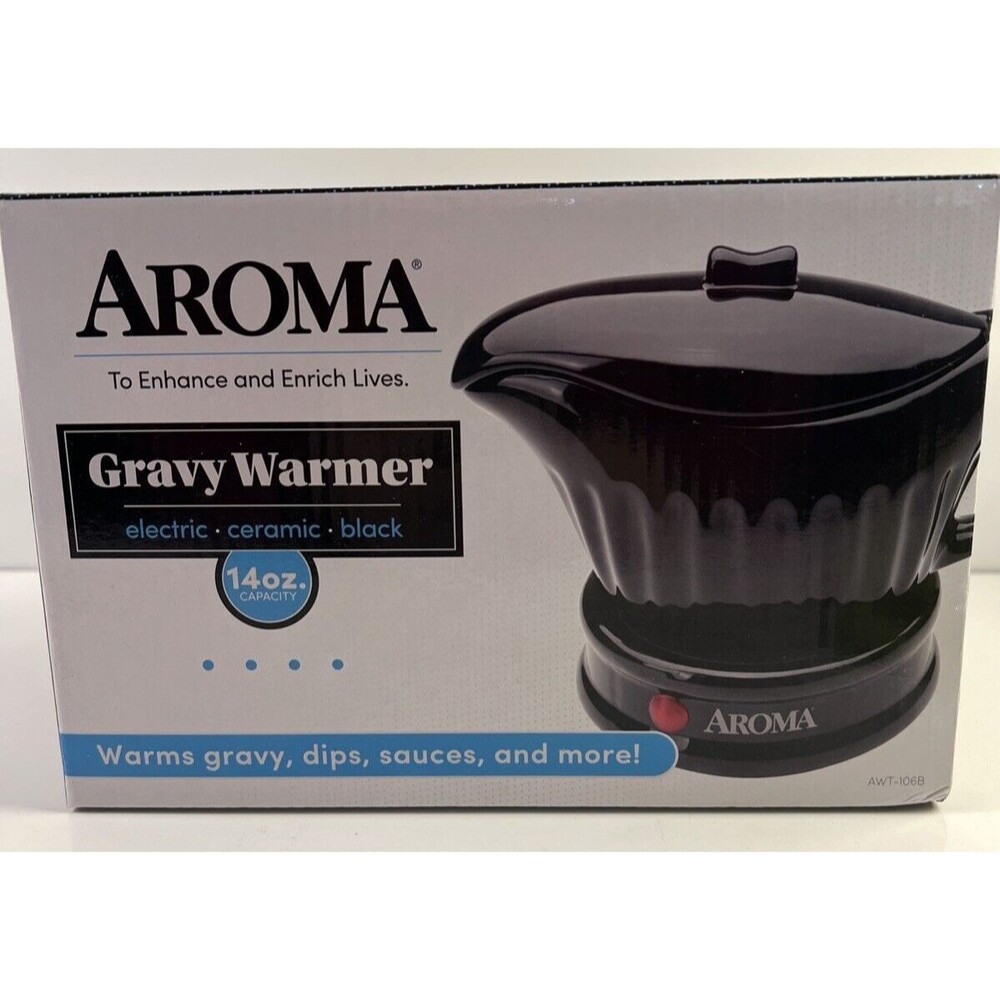 Aroma Gravy Warmer - 14 oz Capacity, Color-Black, Electric - NIB